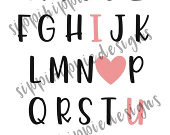 Free Free Abc I Heart U Svg 372 SVG PNG EPS DXF File