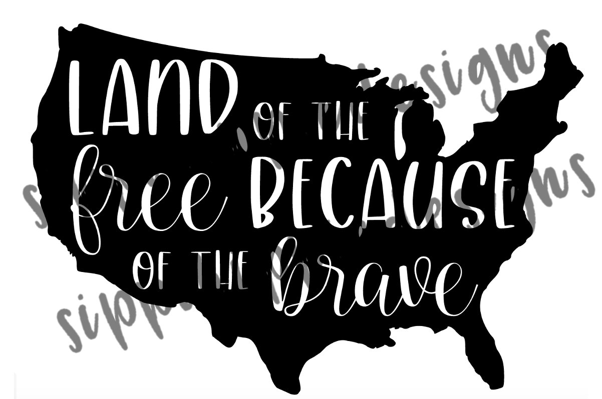 Land of the Free Because of the Brave SVG - Etsy Ireland