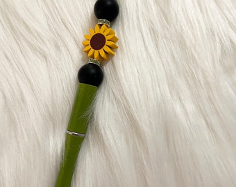 Sunflower Beaded Refillable Ball Point Pen