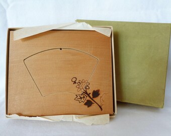 1325 : Kashigata Rice Sweets Mold Press, Vintage Japanese Wooden 1 Shape,boxed,hand made made in Japan