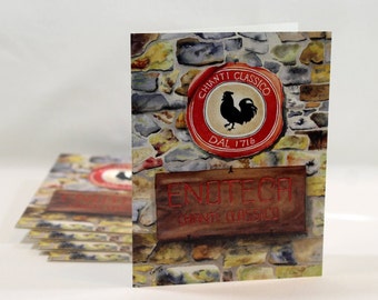 Meet Me at the Enoteca, Set of 5 Note Cards with Envelopes from Original Watercolor Painting