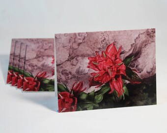 Indian Paintbrush, Set of 5 Note Cards with Envelopes from Original Watercolor Painting