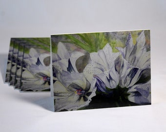 Arctic Gentians I, set of 5 Note Cards with envelopes from Original Watercolor Painting