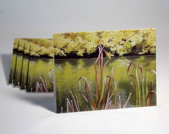 Waters Edge, Set of 5 Note Cards with Envelopes from Original Pastel Painting