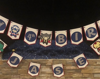 Happy Birthday - Superhero Banner