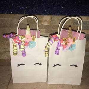 Set of 6 Bags Unicorn Favor Bag/Birthday/Baby Shower/Bridal Shower/Baptism image 4