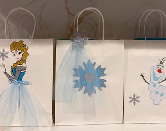 Assorted Winter wonderland/frozen - favor bags
