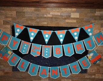 Birthday Banners with garland