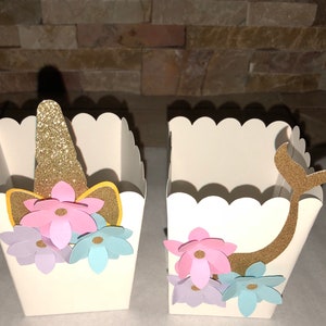 Unicorn Mermaid Popcorn/Candy Small Boxes SET image 4