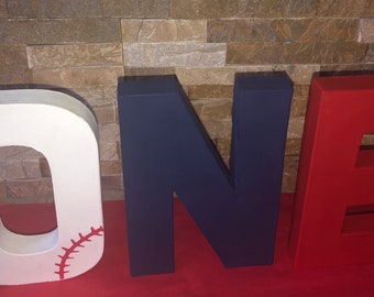 Customized Mache Letters - Baseball Party