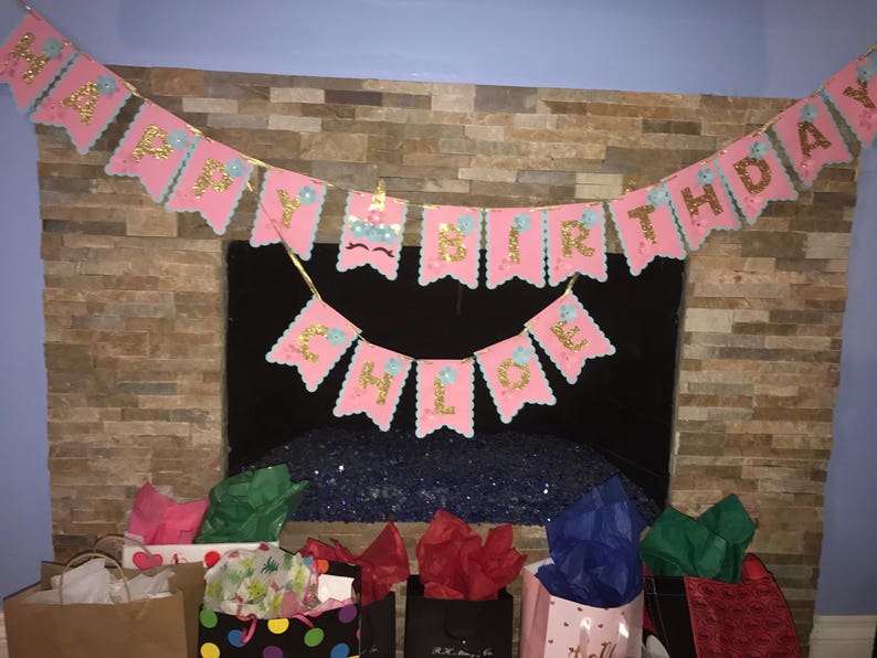 Happy Birthday Unicorn Banner