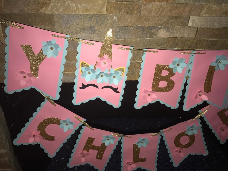 Happy Birthday Unicorn Banner