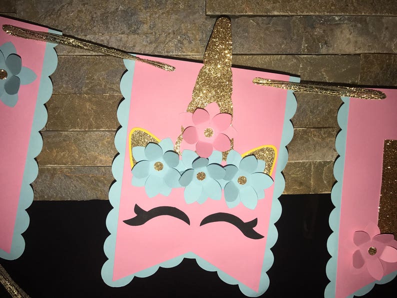 Happy Birthday Unicorn Banner