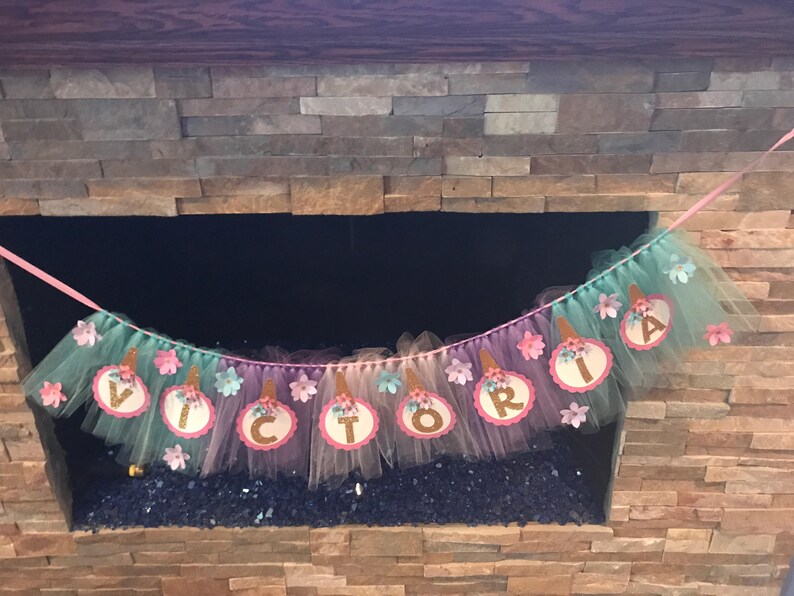 Personalized Name Unicorn Tutu Banner - Etsy