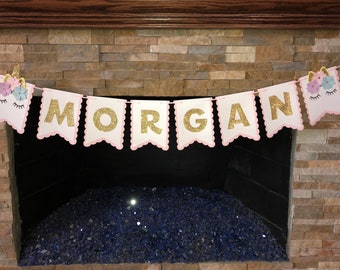 Customized Unicorn Name  Banner