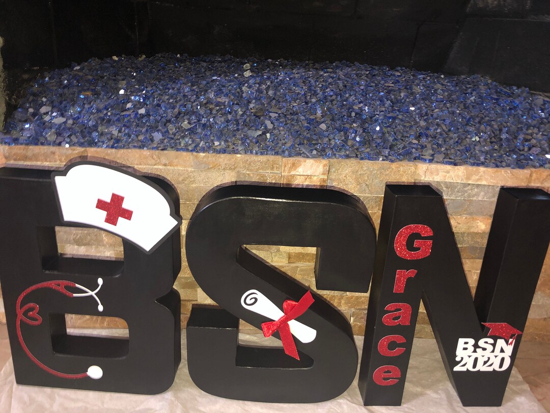 BSN_MSN_LPN Mache Letters/graduation Party/room Decor/graduation Gift ...