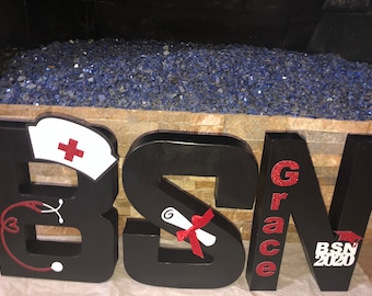 BSN_MSN_LPN Mache Letters/Graduation Party/Room Decor/Graduation gift