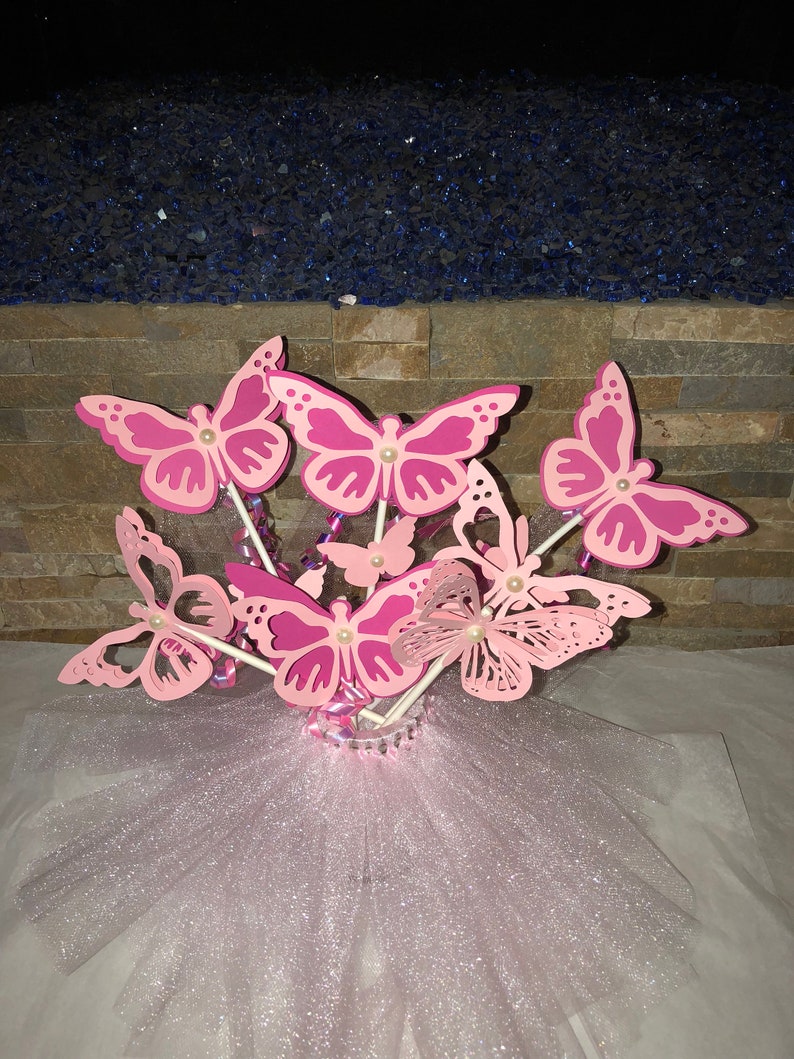 Customized Butterfly Cutouts/butterfly TUTU Centerpiece Set Etsy