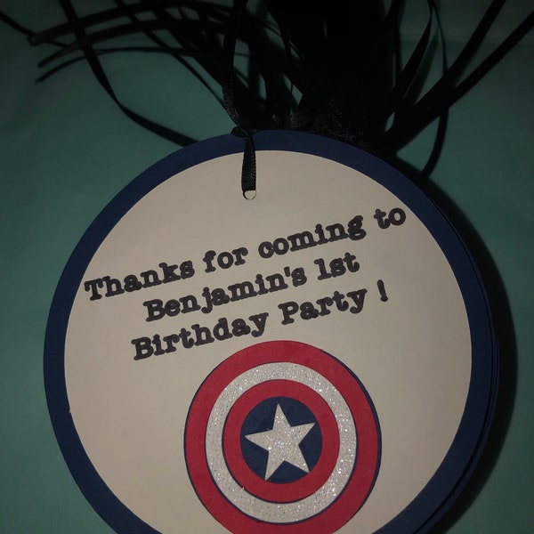 Personalized Superhero Favor Tags/Birthday/Baptism