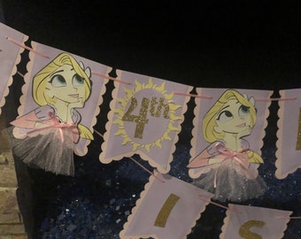 Customized Princess - Birthday Banner Design 2