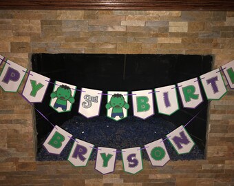 Superhero Theme Party- Happy Birthday Banner