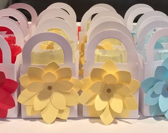 12 Small Flower Candy Bags