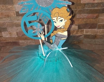 Winter/Frozen -  Tutu Centerpiece (1 tutu jar and 3 cutouts).