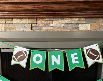 ONE  Banner/Highchair Banner - sport theme/football party