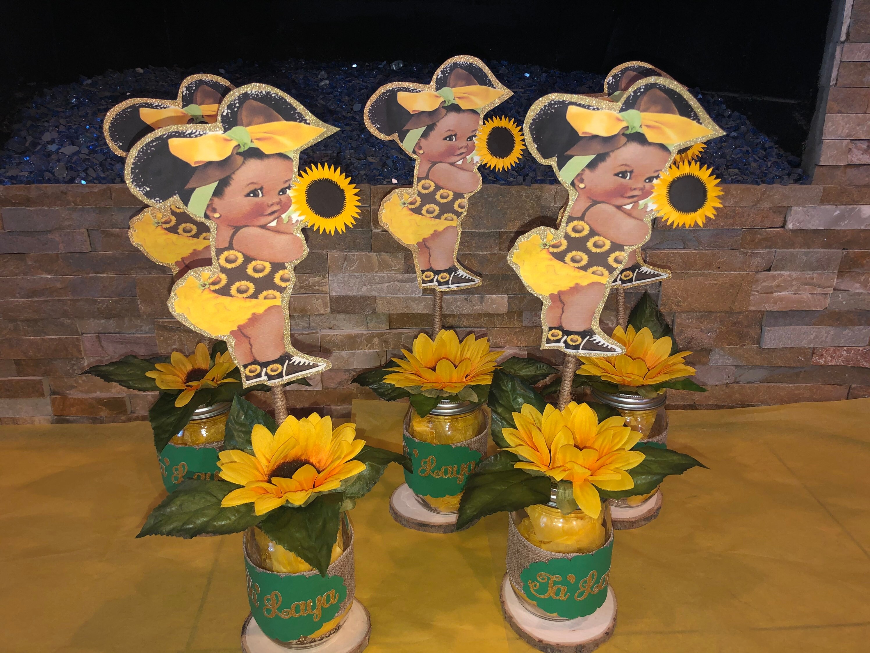 Sunflower Birthday Theme Sunflower Baby ShowerSunflower table decor