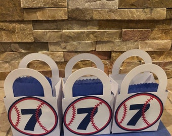 12 Small Candy Bags - Customized Baseball design