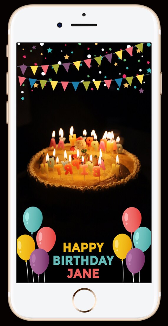 Joyeux Anniversaire Geofilter Snapchat Filtre Enfant Snap Etsy France