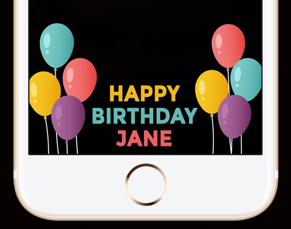 Joyeux Anniversaire Geofilter Snapchat Filtre Enfant Snap Etsy France
