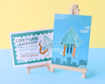 Little Prism Mini Print with Adoption Certificate | A6 Quirky Art Print