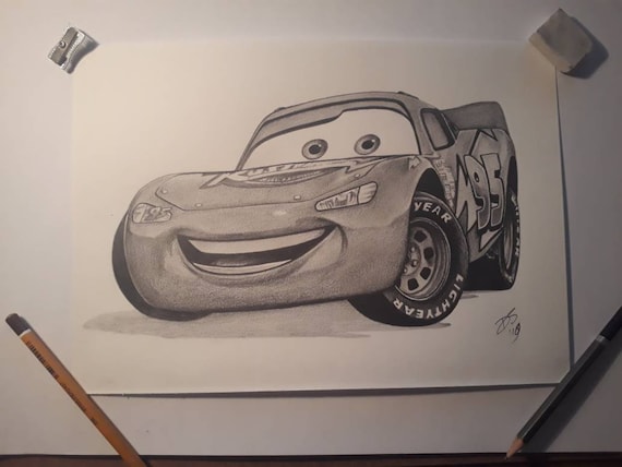 Lightning Mcqueen From Cars Drawing by sharksz77 - DragoArt