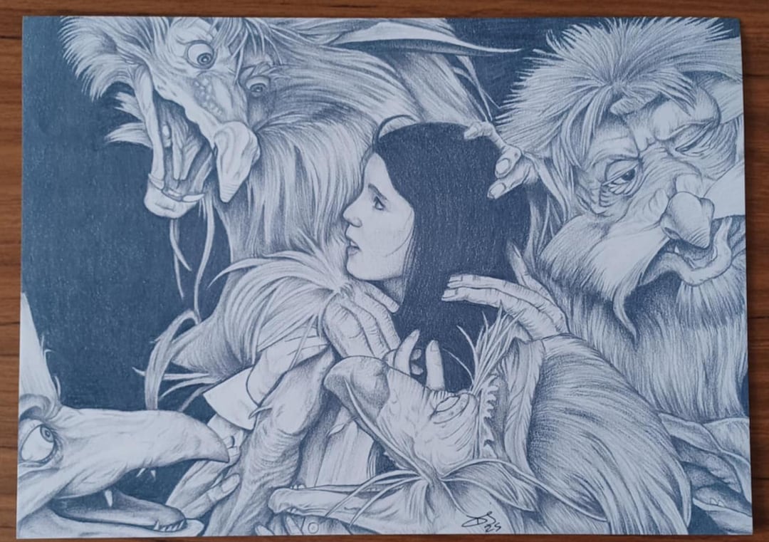 Sarah and the Fiery From Labyrinth. Limited Hand Signed and Numbered A3 ...