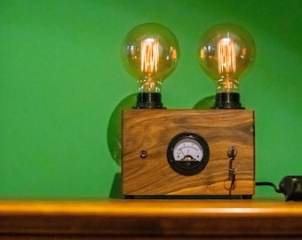 steampunk lamp.rustic lamp.Edison lamp.edison bulb.vintage lamp.industrial lamp.birthday gift.decorative lamp.handmade lamp.table lamp desk