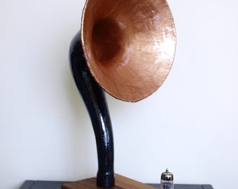 Bluetooth gramophone/Vintage audio/Horn speaker/Steampunk/Vintage gramophone/Bluetooth Speaker/Portable Speaker/Home audio/iPhone Speaker