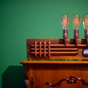 Lampada Edison.Lampada Steampunk.Lampada industriale.Lampada d&#39;accento.Lampada da tavolo.Lampade edison vintage. Lampada interessante.Arredamento per la casa.Lampada da tavolo per camera da letto