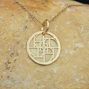 Dainty 14k Solid Gold Fibonacci Necklace, Personalized Fibonacci Pendant, Fibonacci Symbol