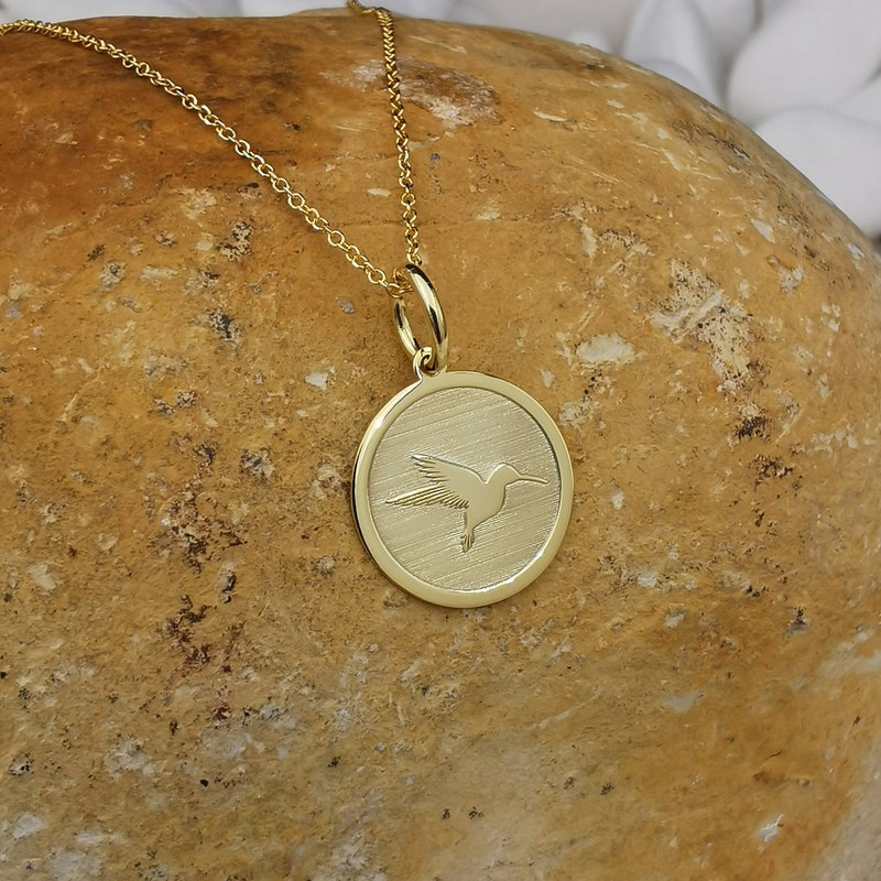 Myrtle Blue Hummingbird Pendant Necklace main image 1