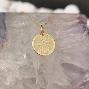 Dainty 14k Solid Gold Presbyterian Cross , Personalized Presbyterian Pendant, Necklace For Protection