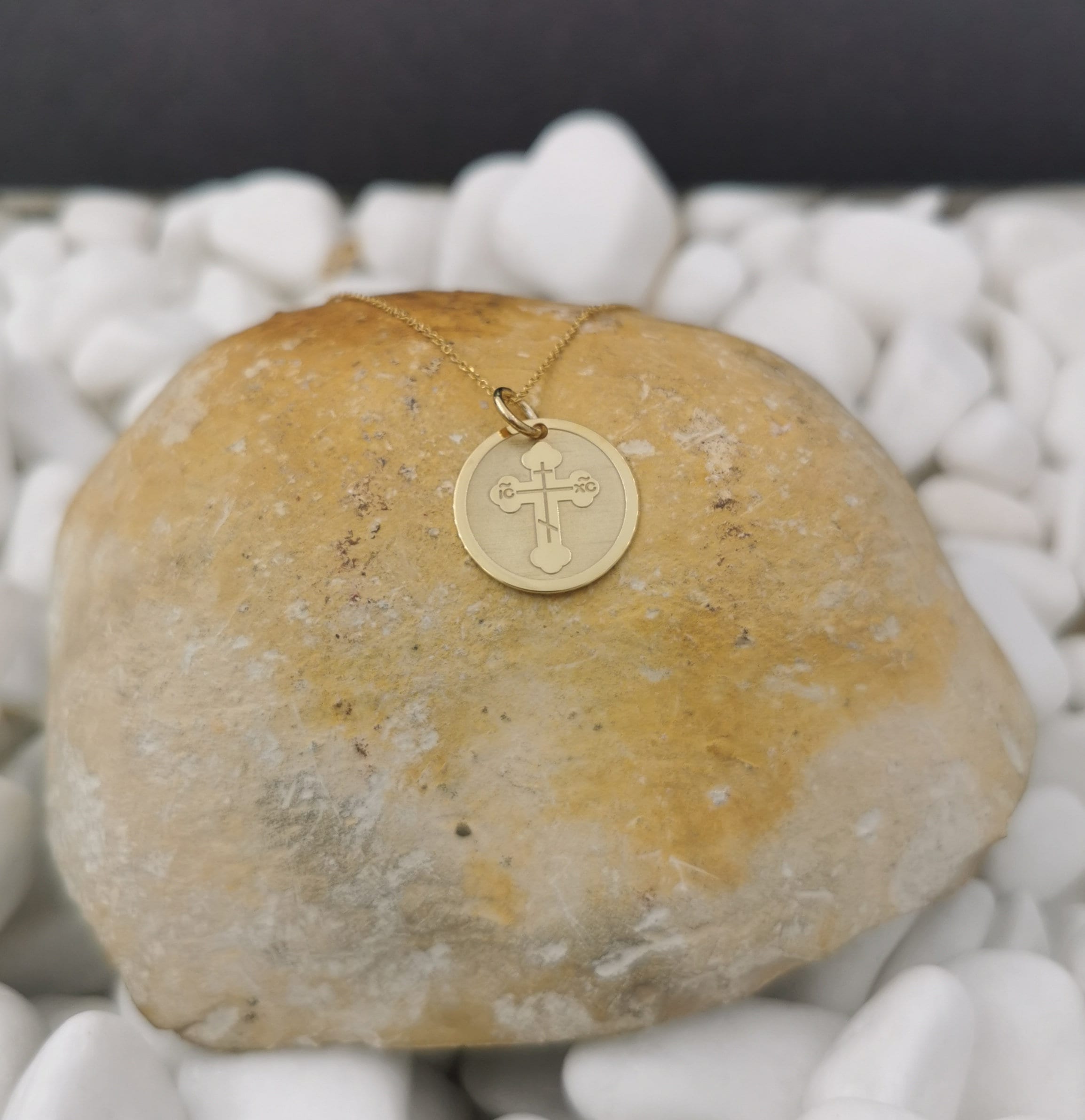 14k Solid Gold Saint Olga Cross 