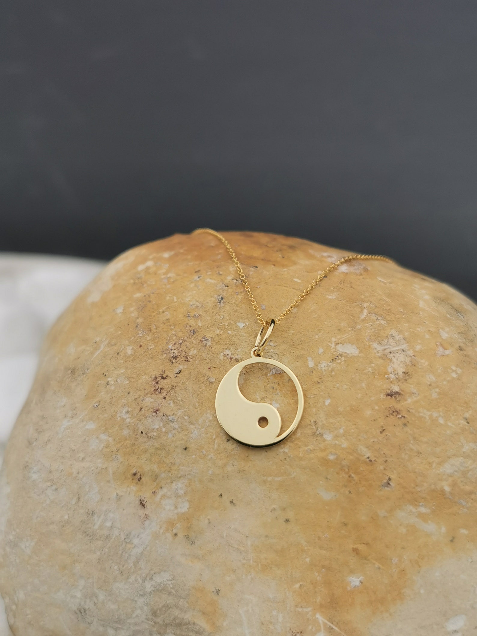 Diamond & 14k Gold Yin Yang Shangri-La Pendant Necklace