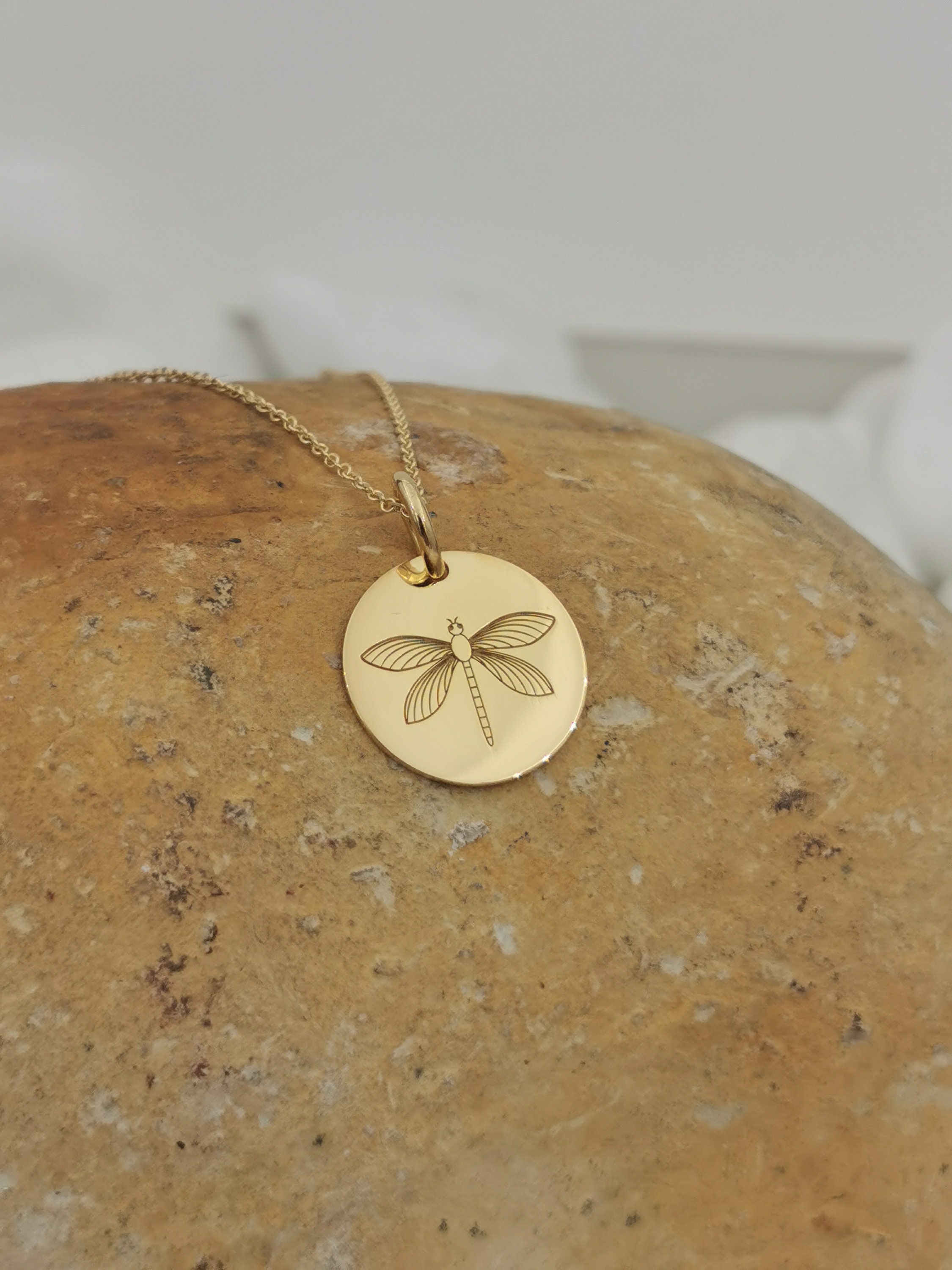 Golden Dragonfly Necklace