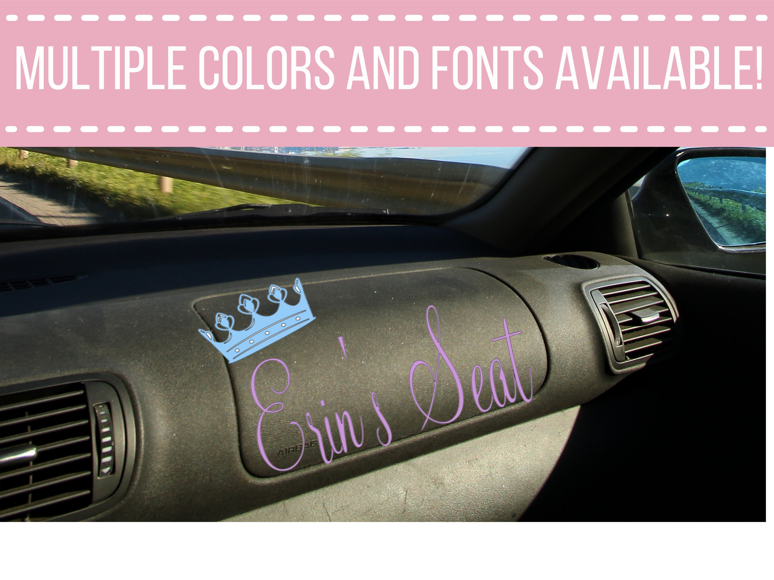 Cute Name Car Sticker, Bumper Sticker, Passenger Princess, Princess Crown,  Sticker, Gift for Girlfriend 