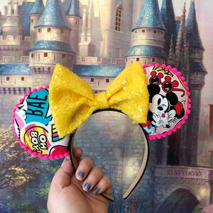 Vibrant, Classic Mickey and Minnie Inspired Mouse Ears for Adults image 1