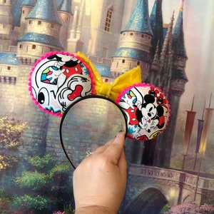 Vibrant, Classic Mickey and Minnie Inspired Mouse Ears for Adults image 2