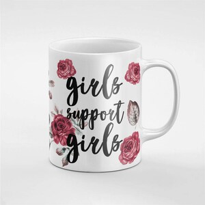Support für Girls Mädchen Blumen Frauen niedlich Kaffee Tee Tasse Geschenk für ihn / sie / Freund / Kollegen | MUG58