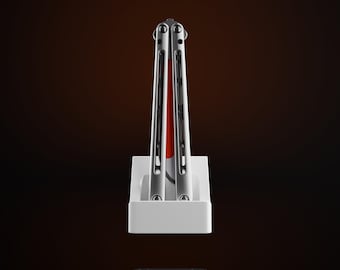 Modular Balisong Display Stand 3D Printed White (Variant #1)
