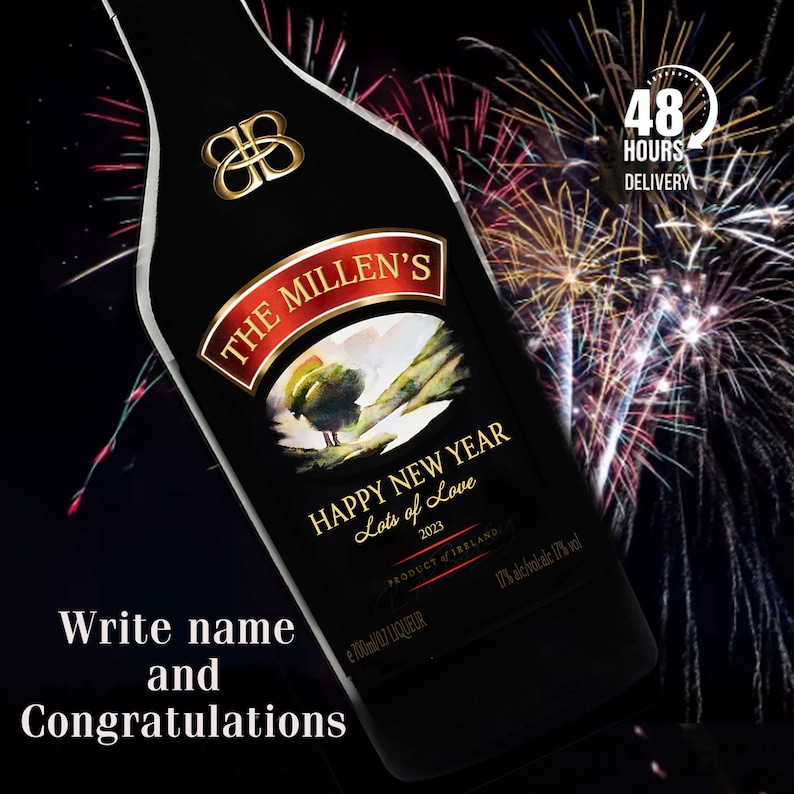 Personalized Bailey’s Labels, Custom Bailey's Liquor Label, Bailey Gift ...
